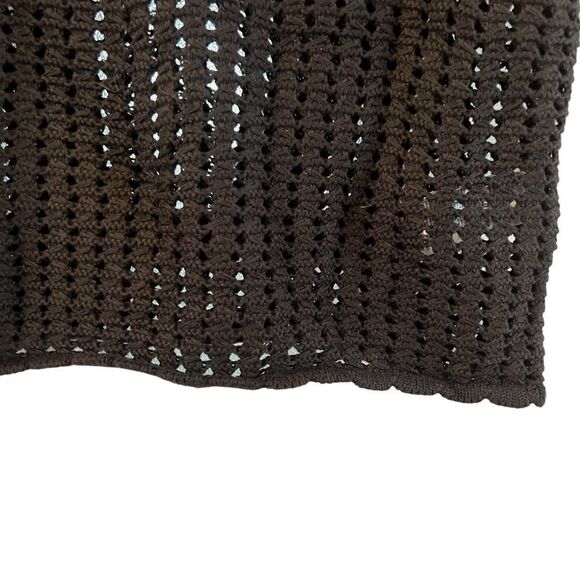 NWT! Gap black 100% cotton crochet tank top - Picture 6 of 8